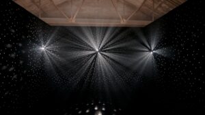 Light Beam Set Blackout Space Video Production Set Design